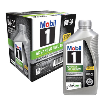 Mobil 1 Advanced Full Synthetic 0W-20 Dexos1 Gen3 Motor Oil, 1 Quart (Case of 6)(124184)