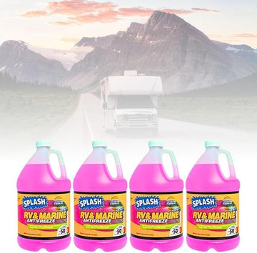 Splash Premium RV/Marine Antifreeze -50°F Point Freezing 1 gal, (pack of 4)(619526)
