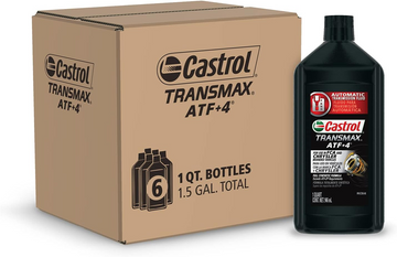Castrol Transmax ATF+4 Automatic Transmission Fluid, 1 Quart (Pack of 6)(15A9FA)