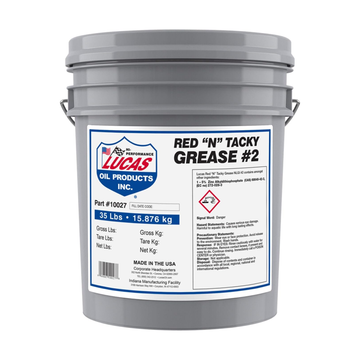 Lucas Oil 10027 Red 'N' Tacky Grease 35 Lb