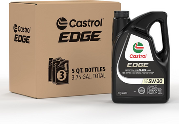Castrol EDGE 5W-20 Advanced Full Synthetic Motor Oil, 5 Quarts (Pack of 3)(15B9AD)