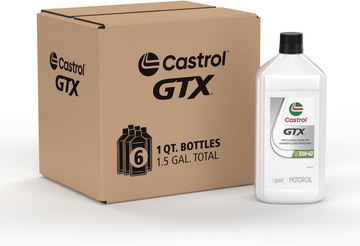 Castrol GTX 10W-40 Conventional Motor Oil, 1 Quart (Pack of 6)(14CD5A)