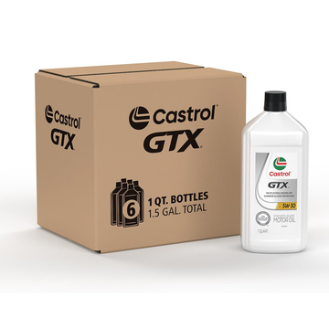 Castrol GTX Ultraclean 5W-30 Synthetic Blend Motor Oil, 1 Quart (Pack of 6)(15A66C)