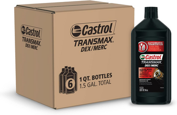 Castrol Transmax DEX/MERC Automatic Transmission Fluid, 1 Quart (Pack of 6)(15ADFA)