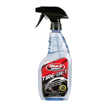 Black Magic 120217 Tire Wet, 23oz (Pack of 2) - Specially Formulated Tire Shine Applicator Cleaner to Keep Them Looking Wet, Black, and Glossy with One Quick Spray – Long-Lasting Protection for Tires (BM23)