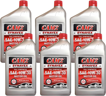 CAM2 SYNAVEX 10W-30 SP/GF-6A Full Synthetic Engine Oil, 1 Quart (Pack of 6)(80565-09606)