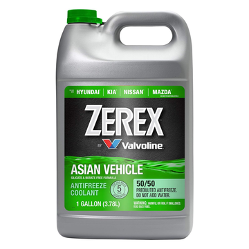 Zerex Asian Vehicle Green Silicate and Borate Free 50/50 Ready-to-Use Antifreeze/Coolant 1 Gallon(888418)