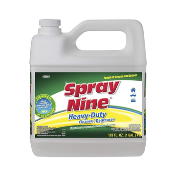 Spray Nine 26801-4PK Heavy Duty Cleaner, Degreaser & Disinfectant, Citrus Scent, Indoor & Outdoor Cleaner for Kitchens, Bathrooms, Yard Equipment, Automotive & Industrial 1 Gallon (Pack of 4)