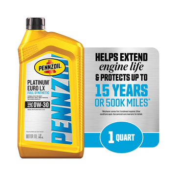 Pennzoil Platinum Euro LX Full Synthetic 0W-30 Diesel Engine Oil, 1 Quart (Case of 6)(550043041)