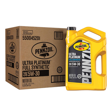 Pennzoil Ultra Platinum Full Synthetic 5W-30 Gasoline Engine Oil, 5 Quart (Case of 3)(550045201)