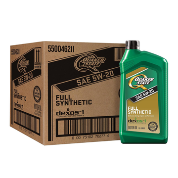 Quaker State Full Synthetic 5W-20 Gasoline Engine Oil, 1 Quart (Case of 6)(550046211)
