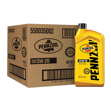 Pennzoil 5W-20 Gasoline Engine Oil, 1 Quart (Case of 6)(550035002)