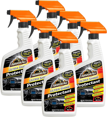 Armor All Interior Car Cleaner Spray Bottle, Protectant Cleaning for Cars, Truck, Motorcycle, Ultra Shine, 10345 16 Fl oz. (Pack of 6)(10345)