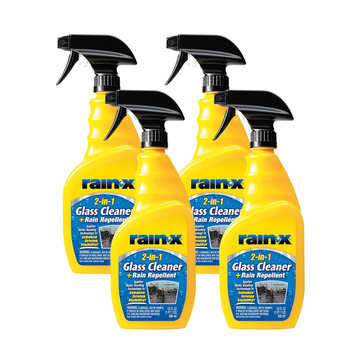 Rain-X 5071268-4PK Glass Cleaner + Rain Repellent, 23 oz. (Pack of 4)