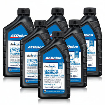 ACDelco ATF Dexron VI Full Synthetic Automatic Transmission Fluid, 1 Quart (Case of 6)(10-9306T)