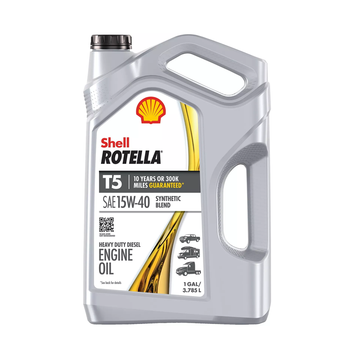 Shell Rotella T5 15W-40 Diesel Engine Oil, 1 Gallon (Case of 3)(550045348)